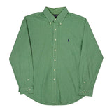 Ralph Lauren Checked Shirt - Large Green Cotton