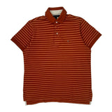 Tommy Hilfiger Striped Polo Shirt - Small Red Cotton