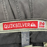 Quiksilver Cargo Shorts - 33W 10L Brown Cotton