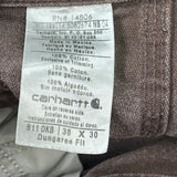 Carhartt Carpenter Trousers - 35W 30L Brown Cotton