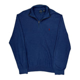 Polo By Ralph Lauren 1/4 Zip - 2XL Blue Cotton