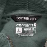 Carhartt 1/4 Zip - Large Green Cotton