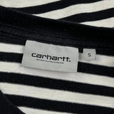 Carhartt Striped T-Shirt - Small Black & White Cotton