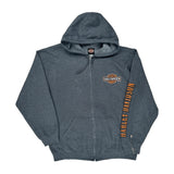 Harley Davidson Graphic Hoodie - XL Gray Polyester