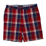 Tommy Hilfiger Checked Chino Shorts - 36W 9L Yellow Cotton