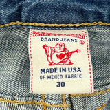 True Religion Denim Shorts - 30W UK 8 Blue Cotton