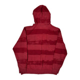 Oakley Striped Hoodie - Medium Red Cotton Blend