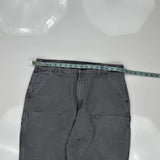 Carhartt Double Knee Carpenter Trousers - 34W 30L Grey Cotton