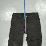 Dickies Carpenter Trousers - 38W 32L Black Cotton