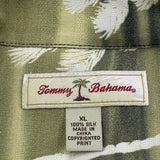 Tommy Bahama Graphic Hawaiian Shirt - XL Black Silk