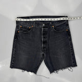 Levis Denim Shorts - 34W 10L Black Cotton