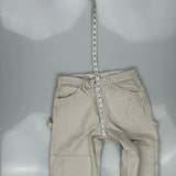 Cargo Dickies Double Knee Carpenter Trousers - 31W 30L White Cotton