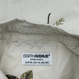 Eighth Avenue Floral Patterned Shirt - XL Cream Cotton