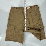 Wrangler Cargo Shorts - 34W 9L Khaki Cotton