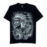 Rock Eagle Single Stitch T-Shirt - Large Black Cotton