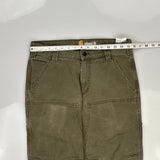 Carhartt Double Knee Carpenter Trousers - 31W 30L Green Cotton