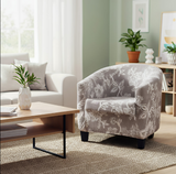 Anyseat Light Gray Bohemian Chair Cover – Plain Dustproof Tub Slipcover for Home Décor