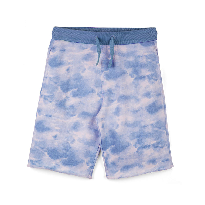 Kids Shorts: Organic Cotton Cloud Print Drawstring Shorts -  FINAL SALE