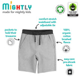 Kids Shorts: Organic Cotton Cloud Print Drawstring Shorts -  FINAL SALE