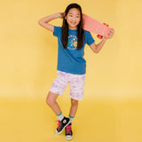 Kids Shorts: Organic Cotton Cloud Print Drawstring Shorts -  FINAL SALE