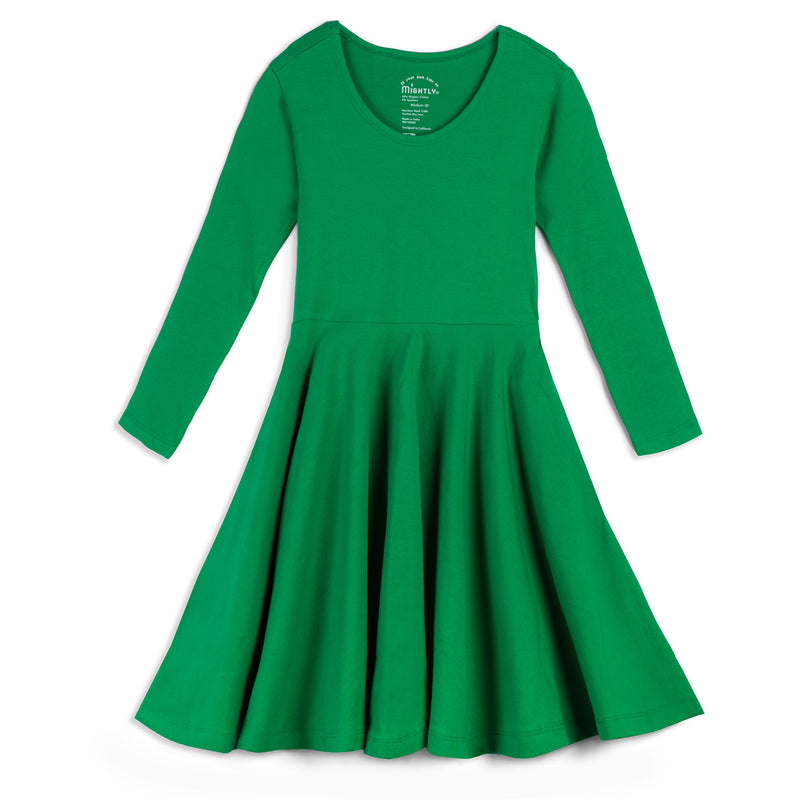 Kids Organic Cotton 3/4 Sleeve Twirl Dress - FINAL SALE