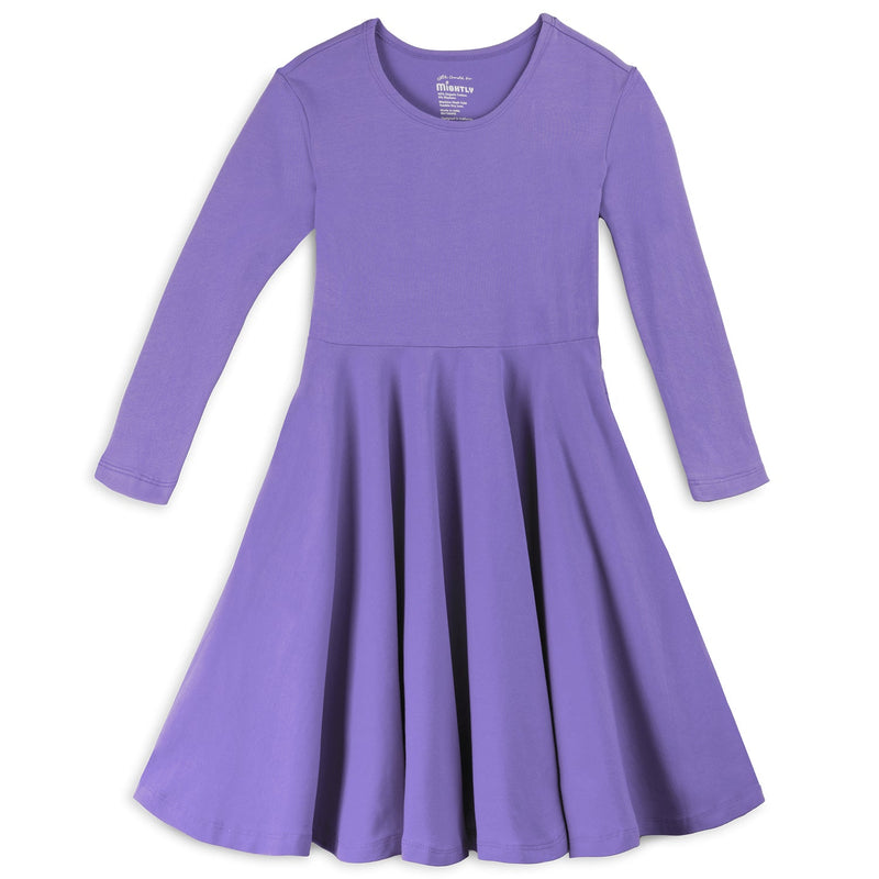 Kids Organic Cotton 3/4 Sleeve Twirl Dress - FINAL SALE