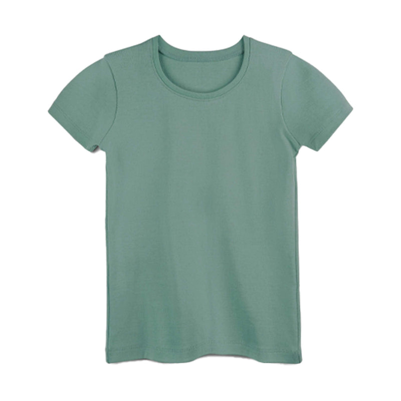 Organic Cotton Kids Rib Knit Short Sleeve Tee