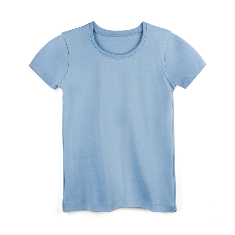 Organic Cotton Kids Rib Knit Short Sleeve Tee