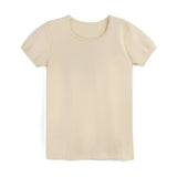 Organic Cotton Kids Rib Knit Short Sleeve Tee