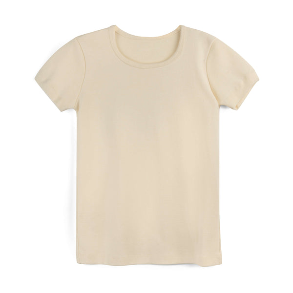 Organic Cotton Kids Rib Knit Short Sleeve Tee