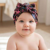 Organic Cotton Baby Bow Turban: Flower Child