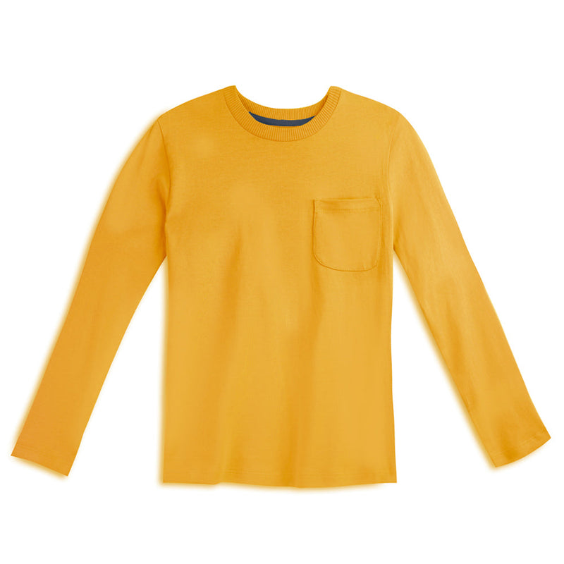 Organic Cotton Kids Shirts - Long Sleeve Pocket Tee