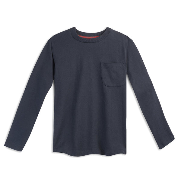 Organic Cotton Kids Shirts - Long Sleeve Pocket Tee