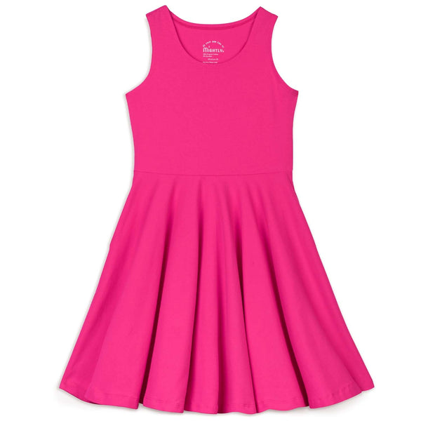 Kids Organic Cotton Sleeveless Twirl Dress - Core Colors