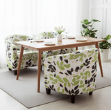Anyseat White Leaf Chair Cover – Plain Dustproof Tub Slipcover for Home Décor