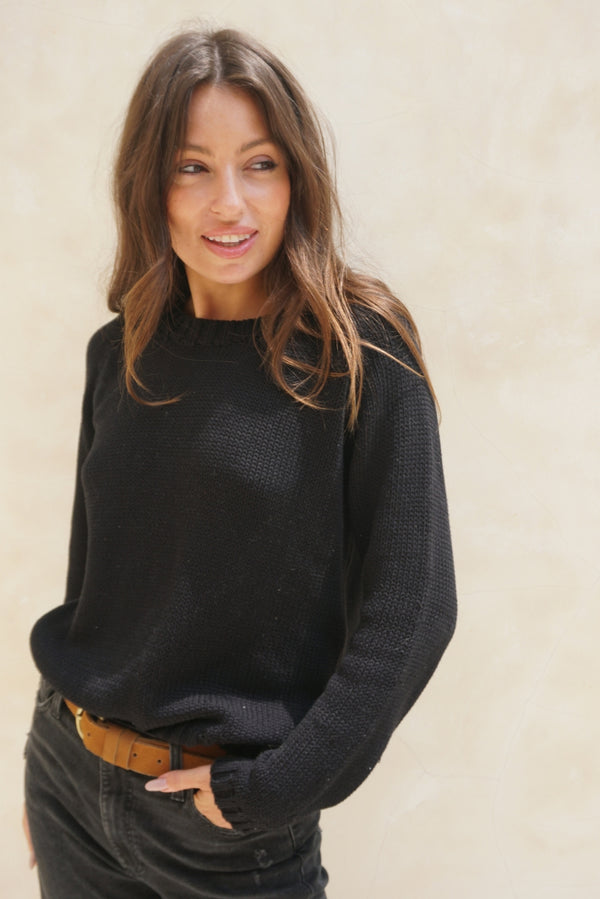 Sloane Crewneck in Black