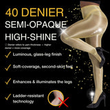 Shiny Semi-Opaque Nylons – 40 Denier Pantyhose | Yellow