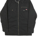 WRANGLER Mens Black & Grey Casual Cotton Blend Zip Jacket S Hooded Workwear