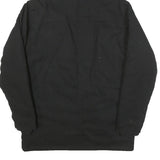 WRANGLER Mens Black & Grey Casual Cotton Blend Zip Jacket S Hooded Workwear