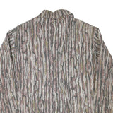 Mens Brown Cotton Blend Liberty Button Jacket L Striped Casual Outerwear