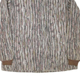 Mens Brown Cotton Blend Liberty Button Jacket L Striped Casual Outerwear