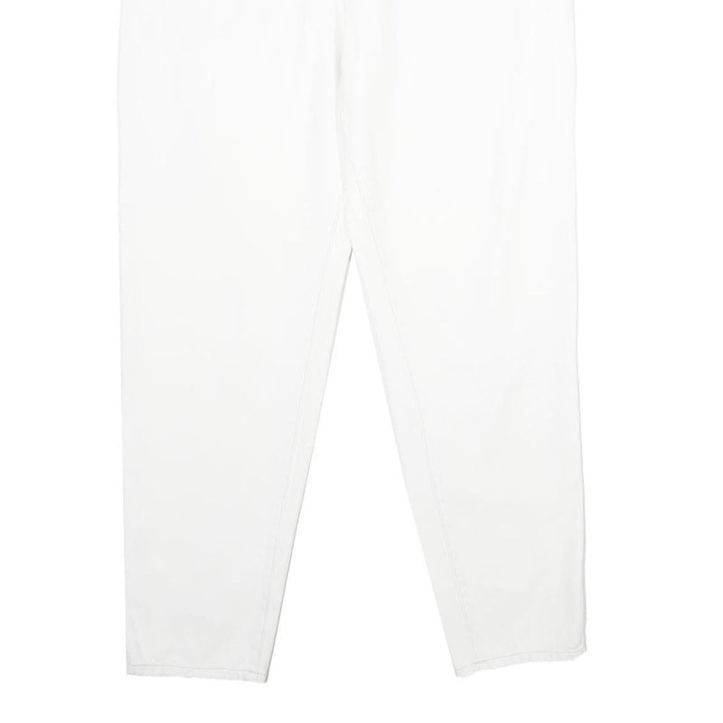 LE COMTE Womens Classic White Jeans Denim W30 L32 Zip Pockets Embroidered Logo