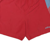 ADIDAS Mens Shorts Red & Sky Blue XL W42 Polyester Blend Casual Sportswear