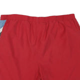 ADIDAS Mens Shorts Red & Sky Blue XL W42 Polyester Blend Casual Sportswear