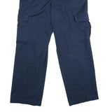 RED KAP Mens Polyester Blend Navy Regular Cargo Trousers W34 L31 Workwear Zip