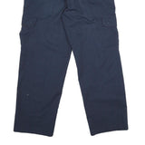 RED KAP Mens Polyester Blend Navy Regular Cargo Trousers W34 L31 Workwear Zip
