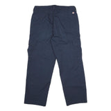 RED KAP Mens Polyester Blend Navy Regular Cargo Trousers W34 L31 Workwear Zip
