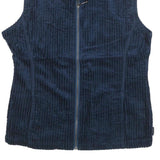 WOOLRICH Womens Navy Blue Zip Jacket M Polyester Blend Corduroy Stylish Warm