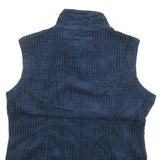 WOOLRICH Womens Navy Blue Zip Jacket M Polyester Blend Corduroy Stylish Warm