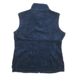 WOOLRICH Womens Navy Blue Zip Jacket M Polyester Blend Corduroy Stylish Warm